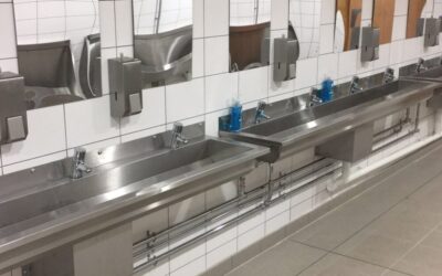 Installation of hand dryers and soap dispensers